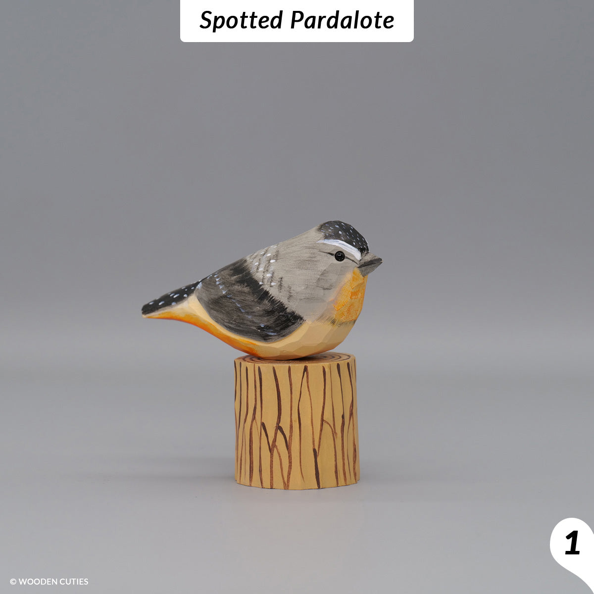 Handmade Crested Tit Bird Wooden Figurine  Perfect gift for birds lovers!  -PenceMoon