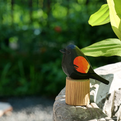 Red-Winged Blackbird + Stand