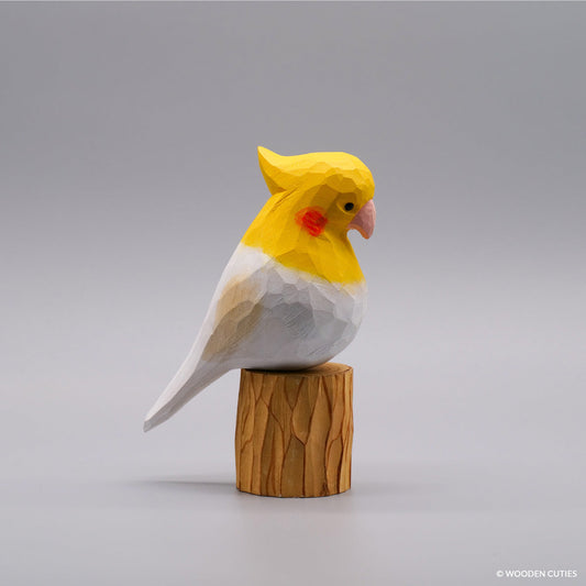 Witte Cockatiel + Stand