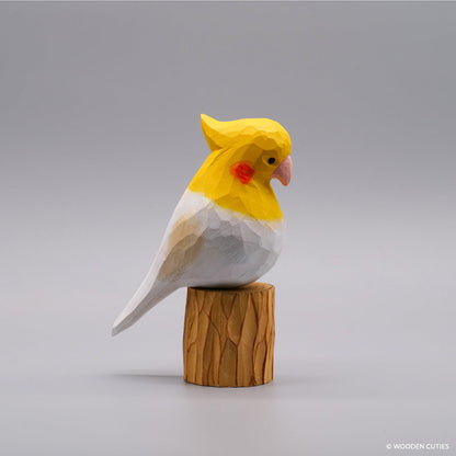 Witte Cockatiel + Stand